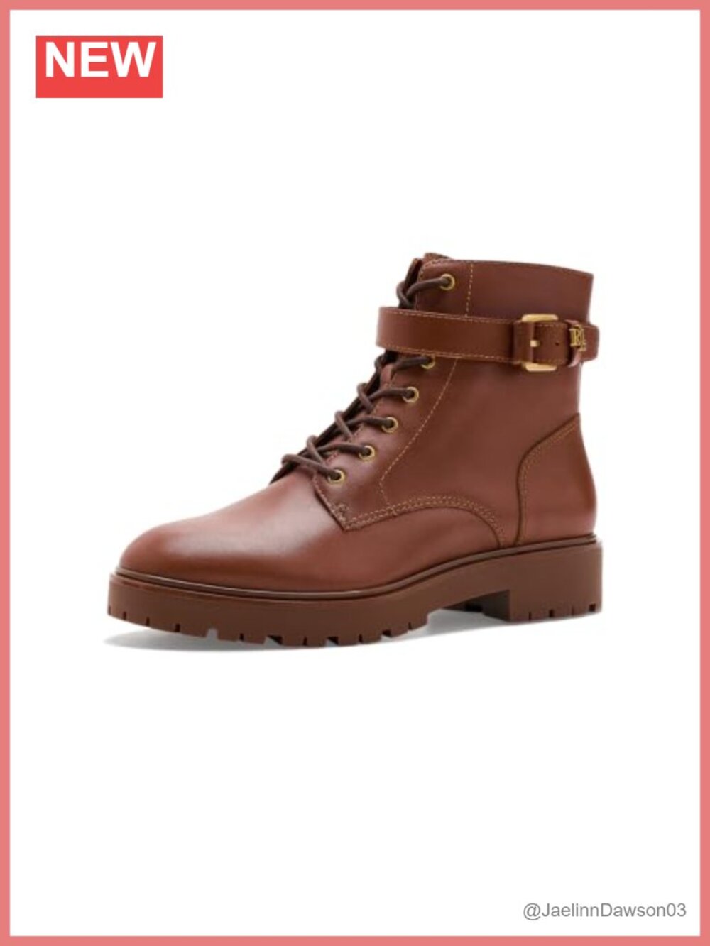 Calfskin Leather Mid-Top Ankle Booties Lace-Up Block Heel